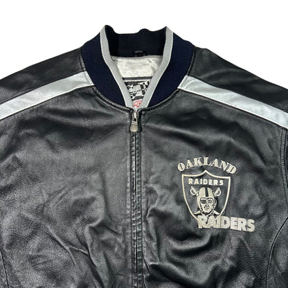 Vintage 90s G-III Carl Banks Oakland Raiders leather NFL jacket