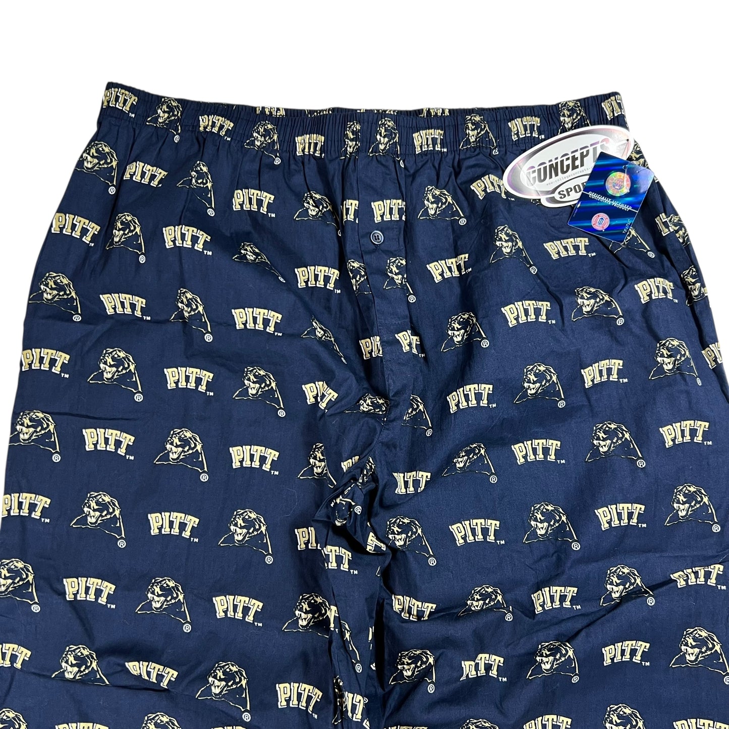 Vintage Y2K Pitt Panthers University of Pittsburgh all over print pajama pants (XL) DS NWT