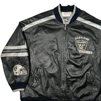 Vintage 90s G-III Carl Banks Oakland Raiders leather NFL jacket