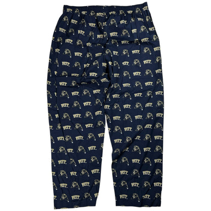Vintage Y2K Pitt Panthers University of Pittsburgh all over print pajama pants (XL) DS NWT