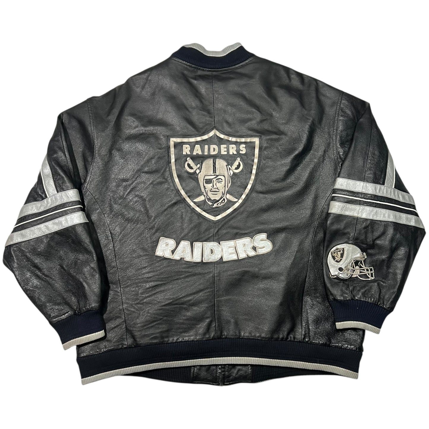 Vintage 90s G-III Carl Banks Oakland Raiders leather NFL jacket