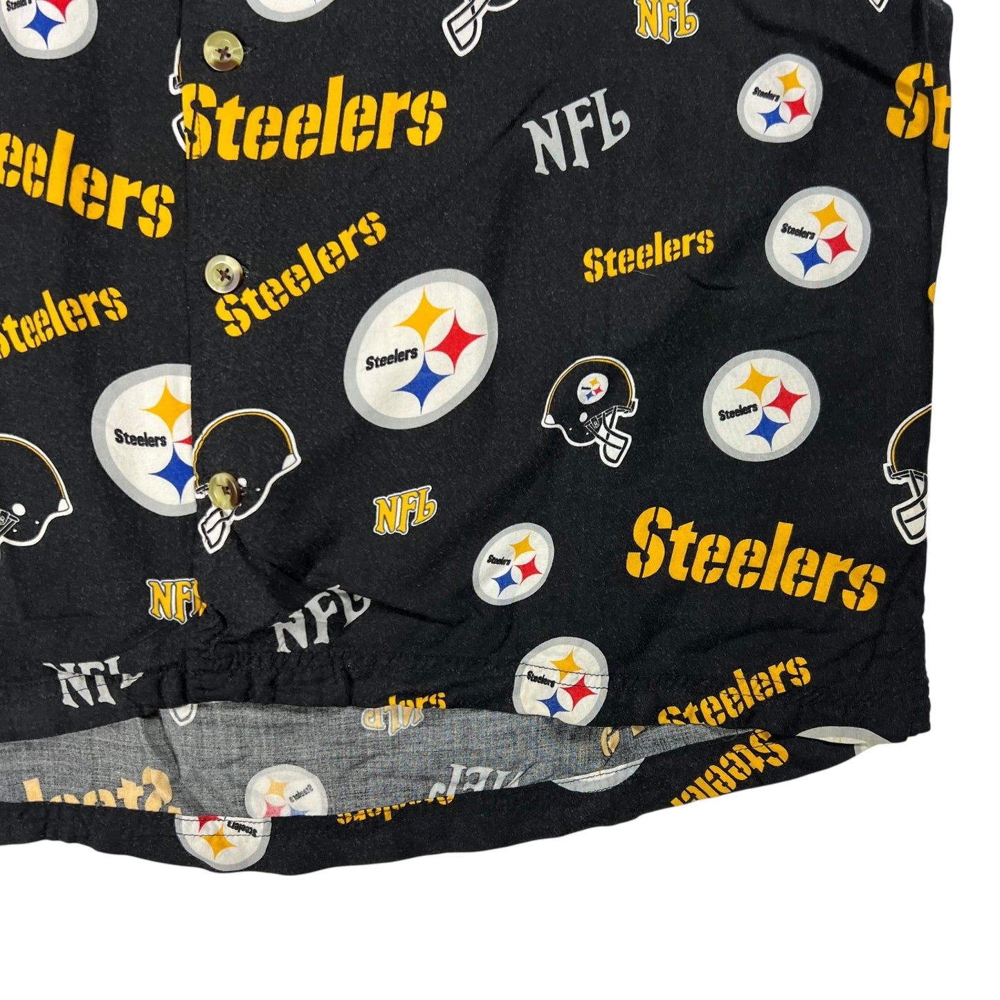 Vintage Y2K Pittsburgh Steelers NFL all over print Hawaiian shirt (XL)