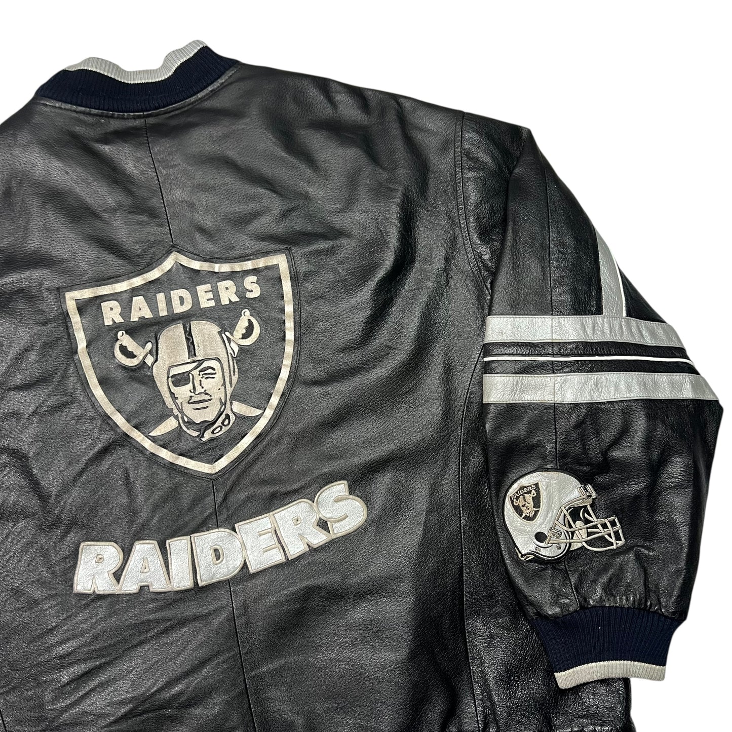 Vintage 90s G-III Carl Banks Oakland Raiders leather NFL jacket