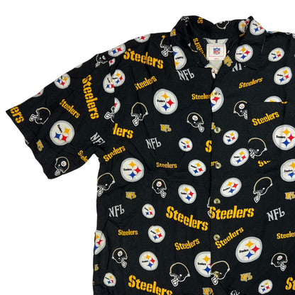 Vintage Y2K Pittsburgh Steelers NFL all over print Hawaiian shirt (XL)