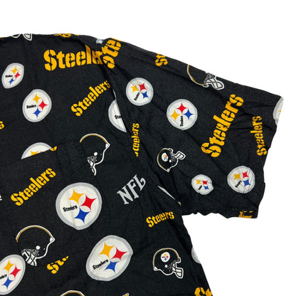 Vintage Y2K Pittsburgh Steelers NFL all over print Hawaiian shirt (XL)
