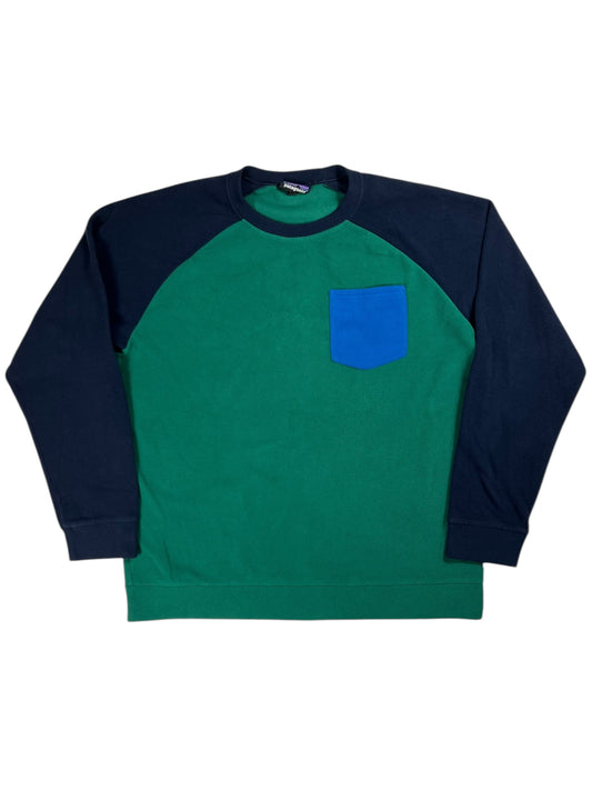 2016 Patagonia tri color block pocket fleece crewneck (XL)