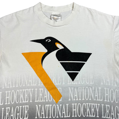 Vintage 90s Chalk Line Pittsburgh Penguins all over print tee (L)