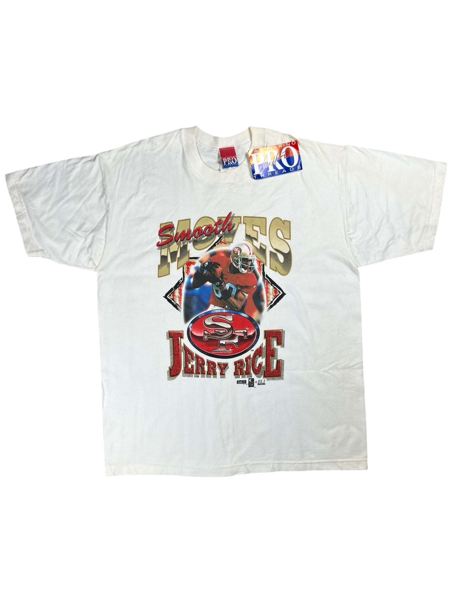 Vintage 90s San Francisco 49ers Smooth Moves Jerry Rice tee (XL) DS NWT