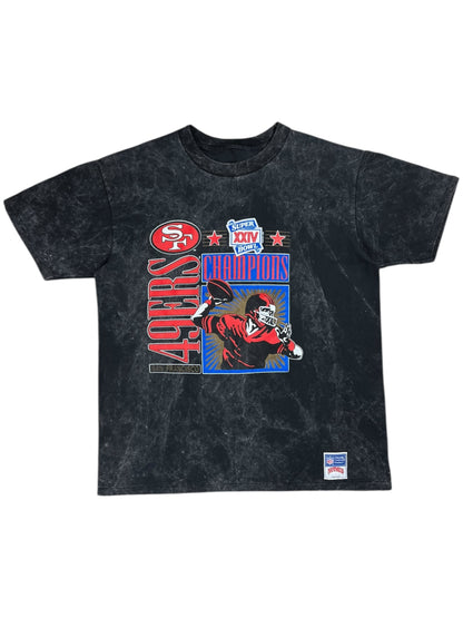 Vintage 1989 Nutmeg San Francisco 49ers Super Bowl acid wash tee (XL)