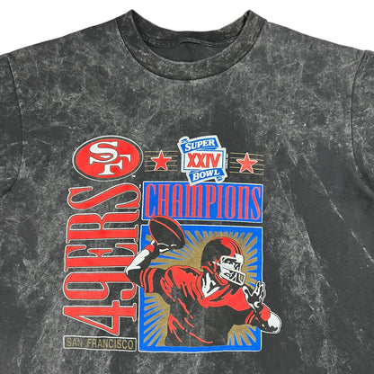 Vintage 1989 Nutmeg San Francisco 49ers Super Bowl acid wash tee (XL)