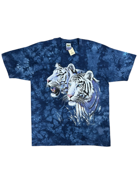 Vintage 90s Rainforest Cafe White Tigers tie dye tee (XL) DS NWT