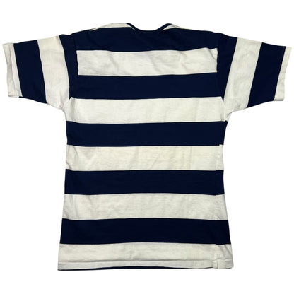 Vintage 1970s navy white striped stripey tee (S)