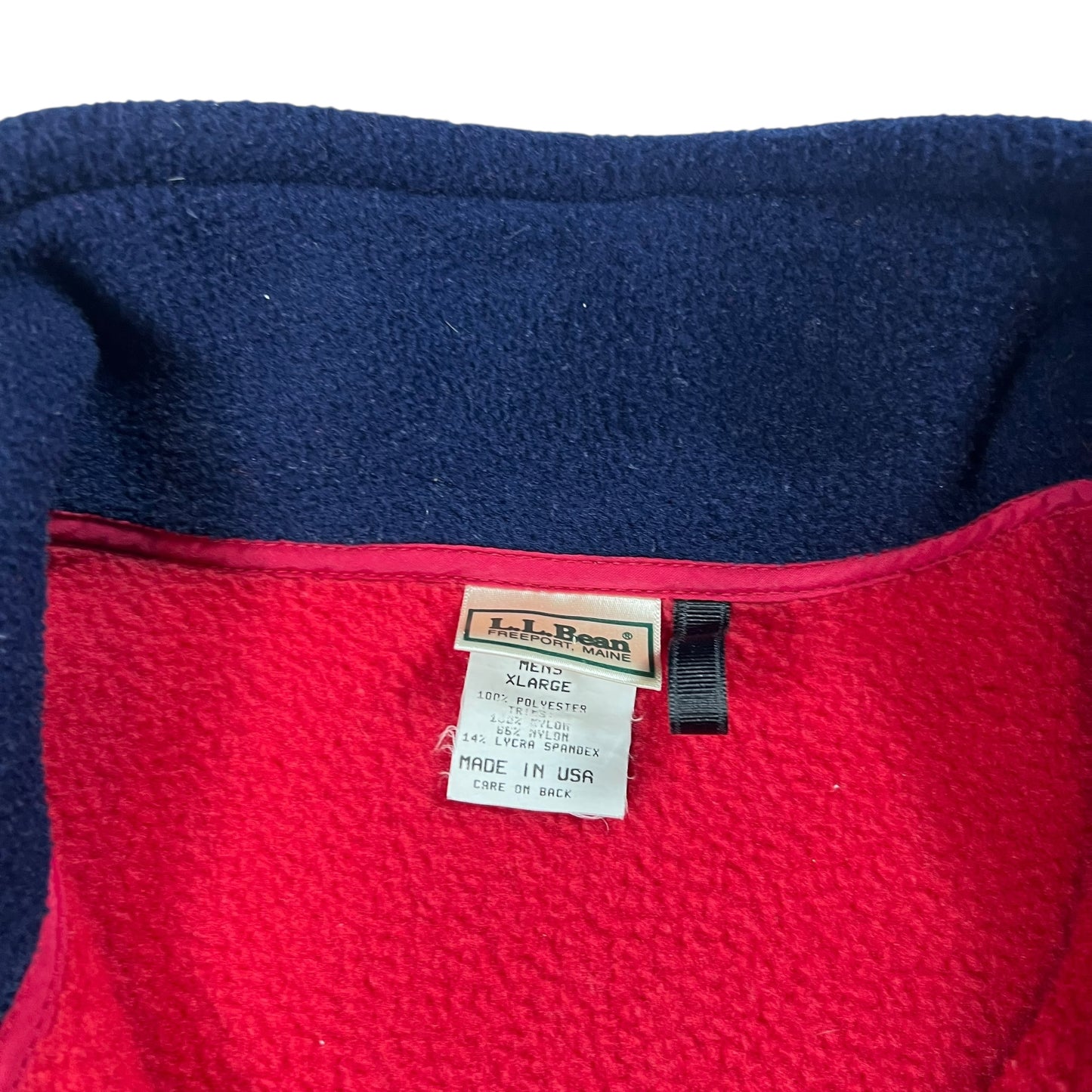 Vintage 90s L.L. Bean deep pile red fleece jacket (XL)