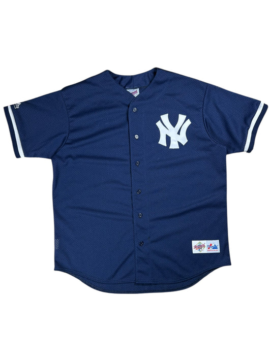 Vintage 90s New York Yankees Bernie Williams Majestic Diamond Collection baseball jersey (XL)