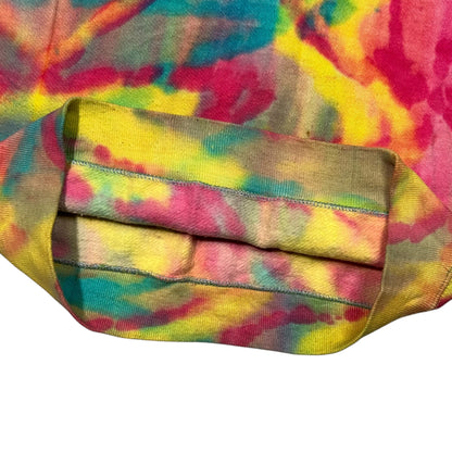 Vintage 1960s Tie Dye Hippie short sleeve sweatshirt (M)
