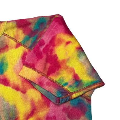 Vintage 1960s Tie Dye Hippie short sleeve sweatshirt (M)