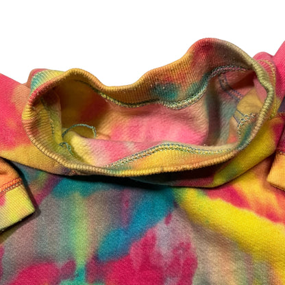 Vintage 1960s Tie Dye Hippie short sleeve sweatshirt (M)