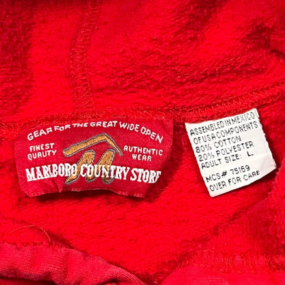 Vintage 90s Marlboro Country Store Cigarettes patch hoodie (L)