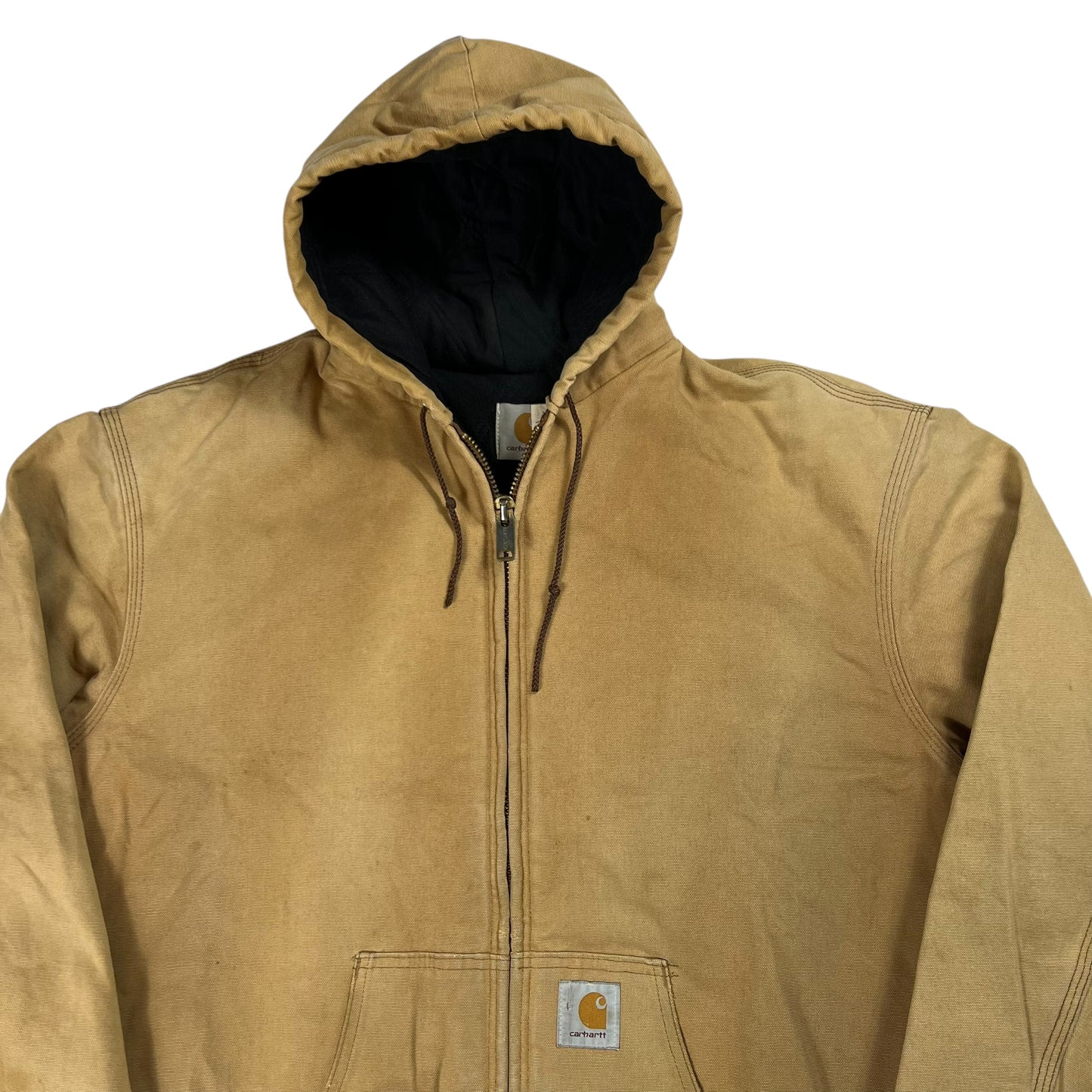 Vintage 80s Carhartt lined faded zip up hoodie jacket (XXL)