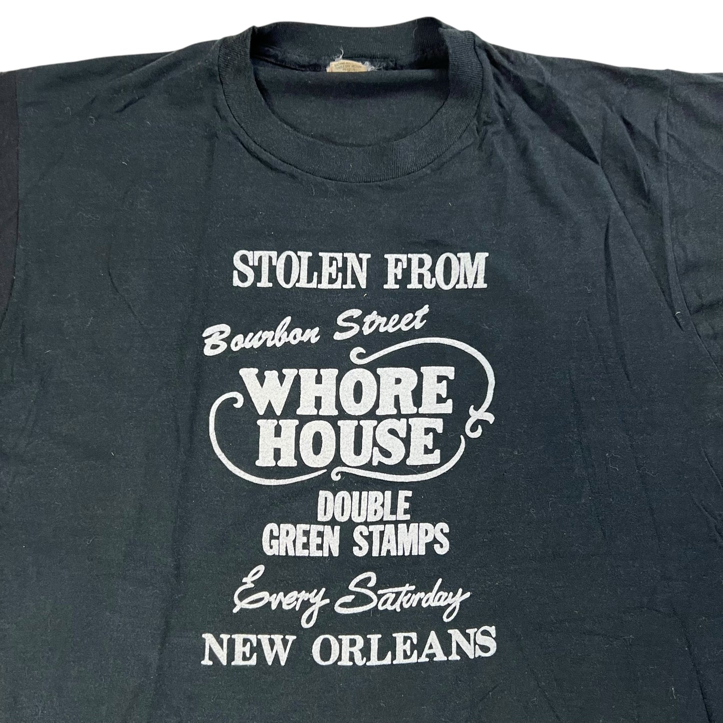 Vintage 80s Stolen from Bourbon Street Whore House tee (L)