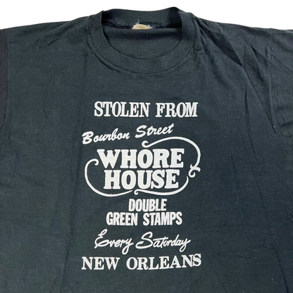 Vintage 80s Stolen from Bourbon Street Whore House tee (L)