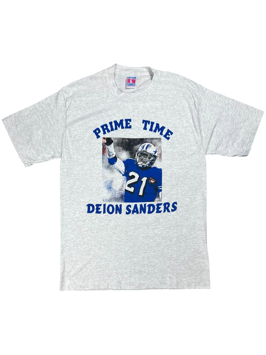 Vintage 90s Prime Time Deion Sanders Dallas Cowboys NFL lot tee (L)
