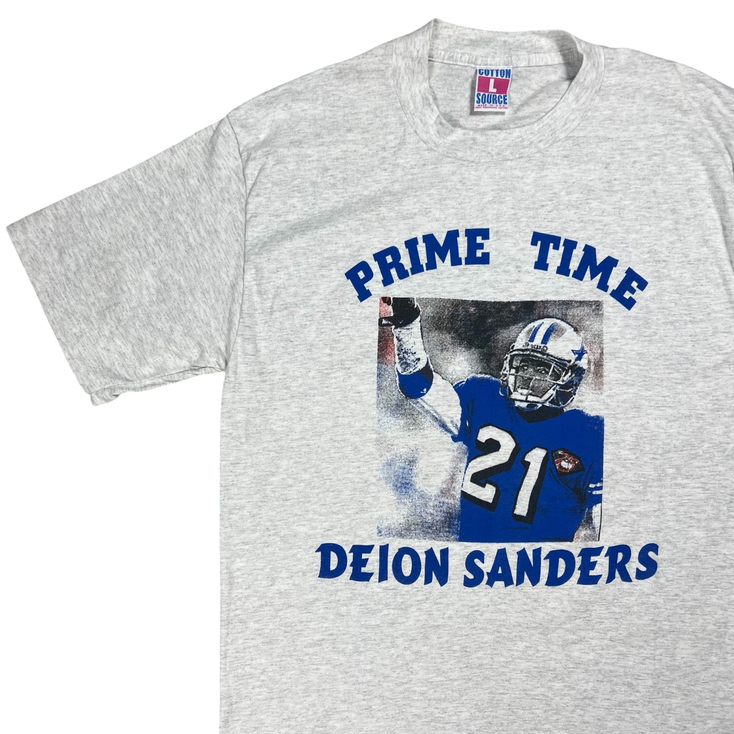 Vintage 90s Prime Time Deion Sanders Dallas Cowboys NFL lot tee (L)