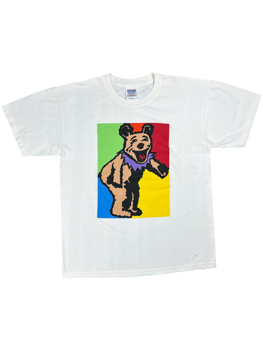 Vintage 90s Grateful Dead dancing Owsley Stanley Bear color block band tee (L)