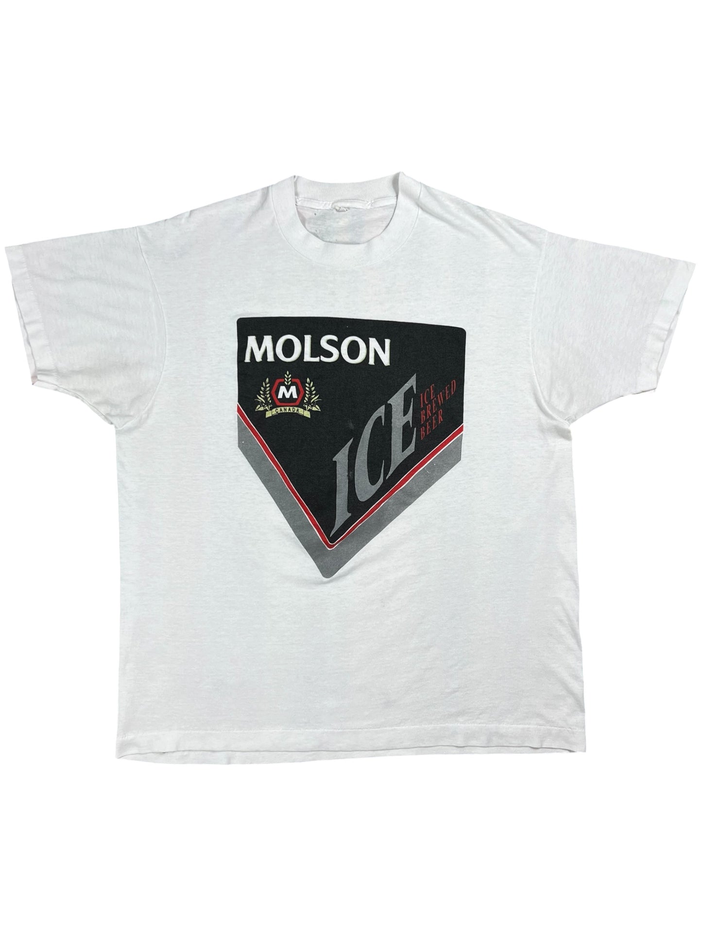Vintage 80s Molson Ice beer tee (L)
