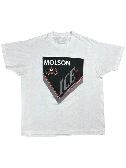 Vintage 80s Molson Ice beer tee (L)