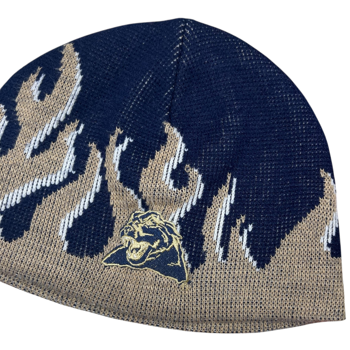 Vintage 90s Pitt Panthers University of Pittsburgh flames beanie skull cap