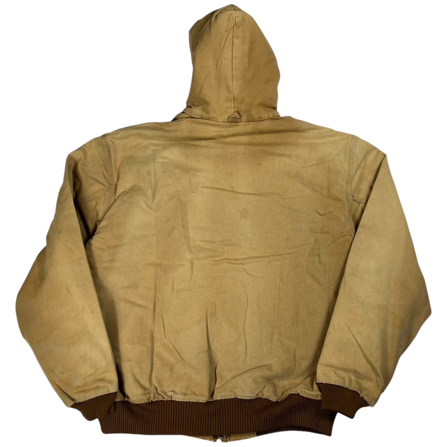 Vintage 80s Carhartt lined faded zip up hoodie jacket (XXL)