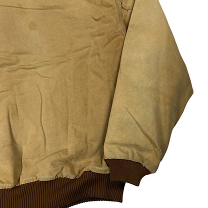 Vintage 80s Carhartt lined faded zip up hoodie jacket (XXL)