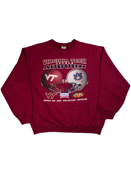 Vintage 2005 Virginia Tech Auburn Nokia Bowl college football crewneck (XL)