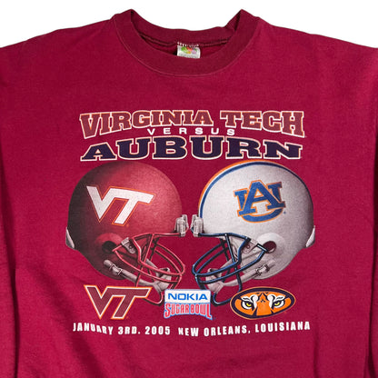 Vintage 2005 Virginia Tech Auburn Nokia Bowl college football crewneck (XL)