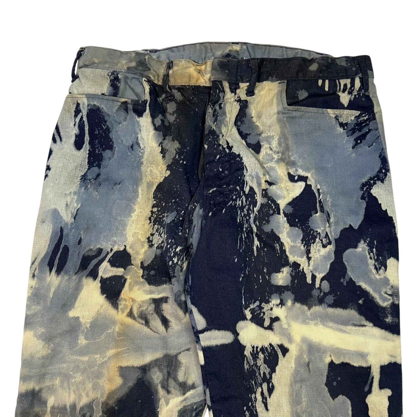 Vintage 1970s acid wash tie dye faded hippie flare pants (33x28)