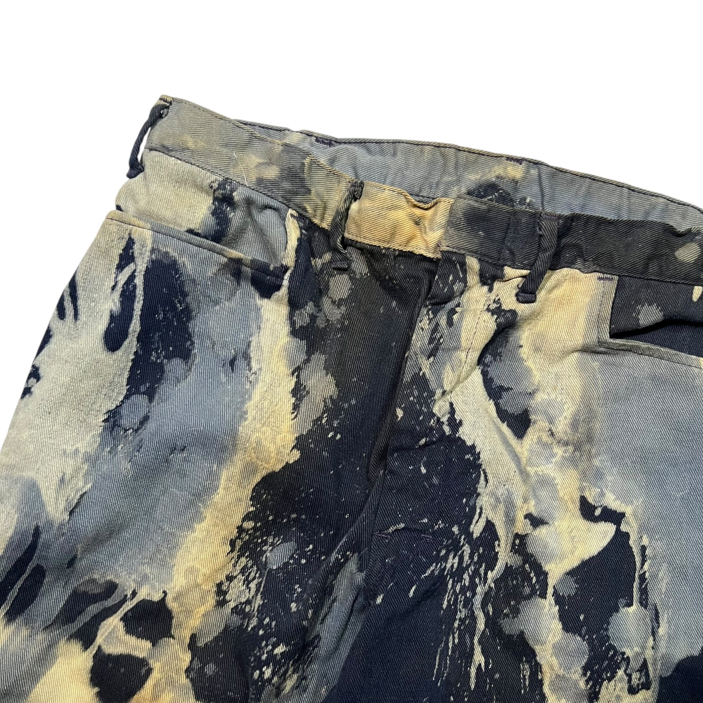 Vintage 1970s acid wash tie dye faded hippie flare pants (33x28)