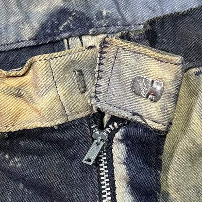 Vintage 1970s acid wash tie dye faded hippie flare pants (33x28)