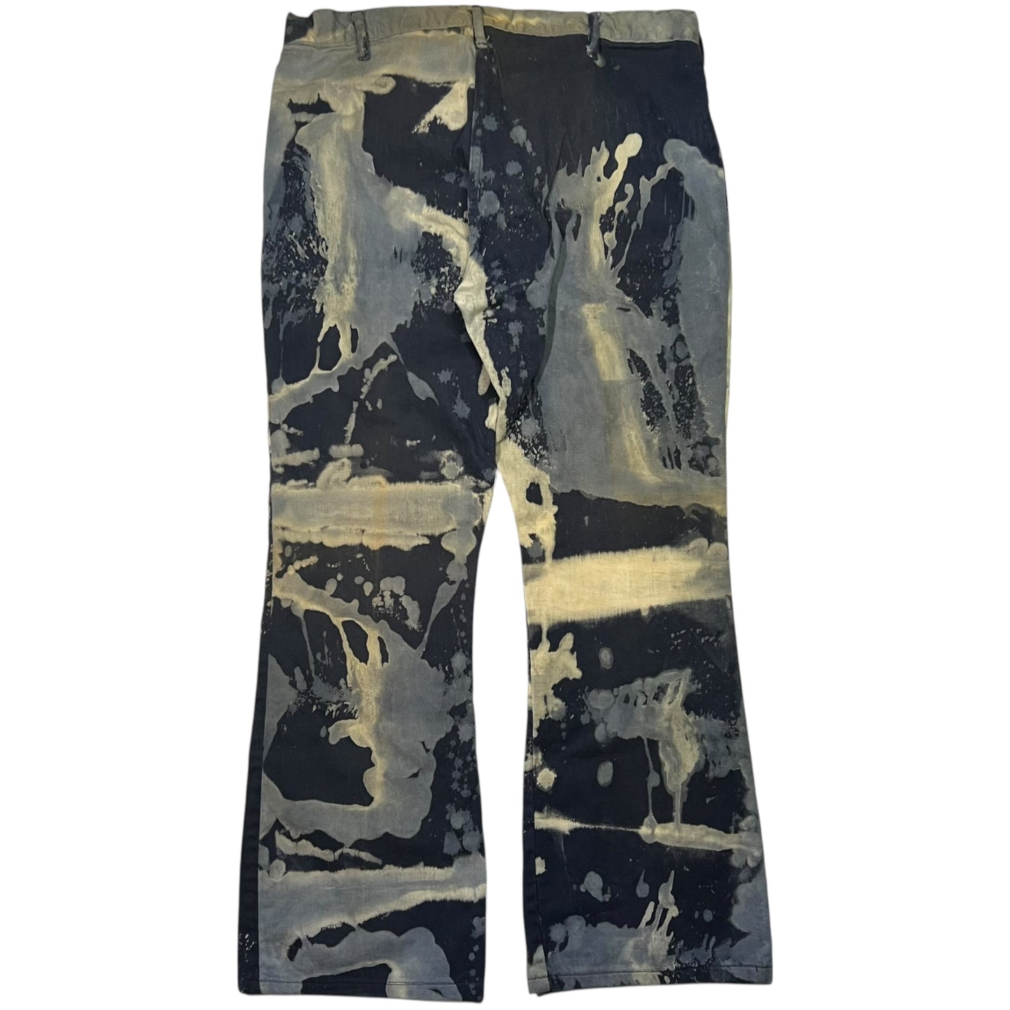 Vintage 1970s acid wash tie dye faded hippie flare pants (33x28)