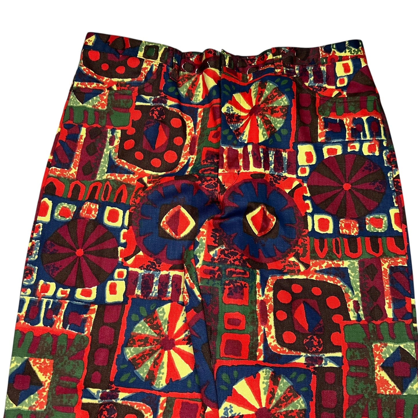 Vintage 1960s Hondo abstract all over print hippie pants (34x28)