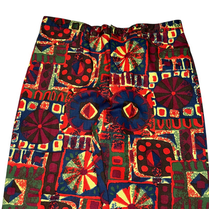 Vintage 1960s Hondo abstract all over print hippie pants (34x28)