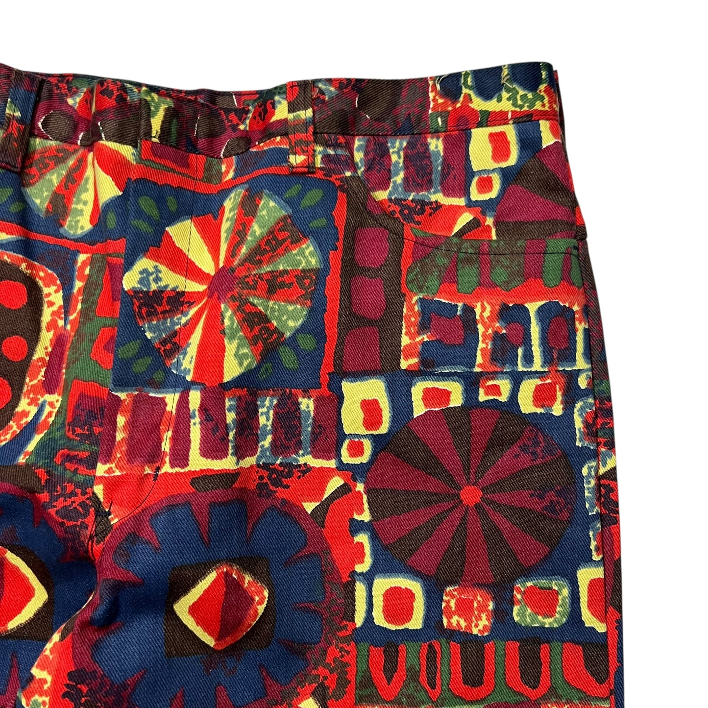 Vintage 1960s Hondo abstract all over print hippie pants (34x28)