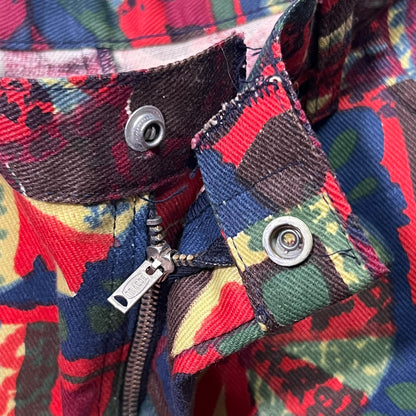 Vintage 1960s Hondo abstract all over print hippie pants (34x28)