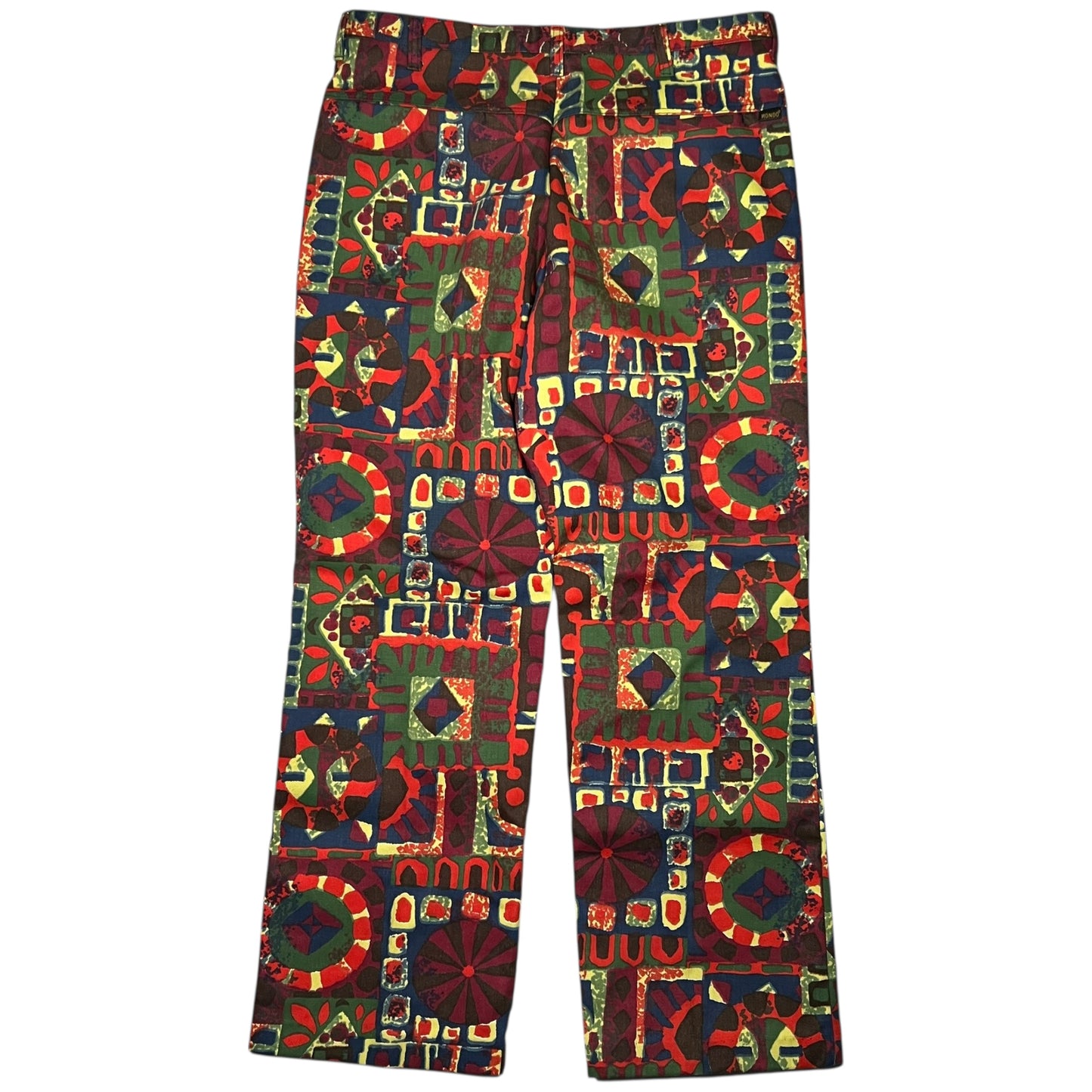 Vintage 1960s Hondo abstract all over print hippie pants (34x28)