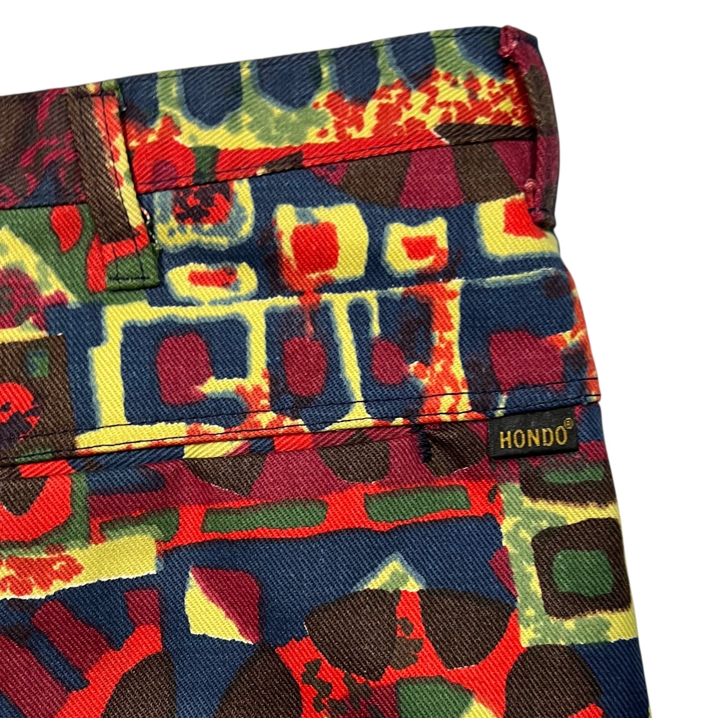 Vintage 1960s Hondo abstract all over print hippie pants (34x28)