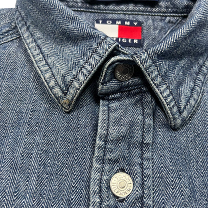 Vintage 90s Tommy Hilfiger denim button up shirt (L)