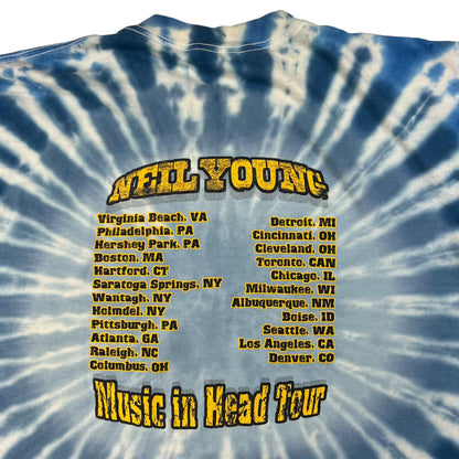 Vintage 2000 Neil Young Music in Head tour tie dye tee (XL)