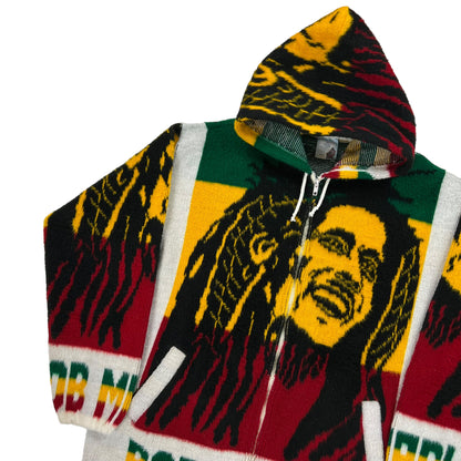 Vintage 90s Bob Marley all over print wool hoodie (XL)