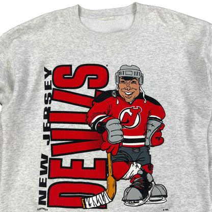 Vintage 90s Nutmeg New Jersey Devils break through crewneck (L)