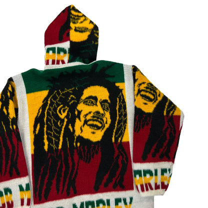 Vintage 90s Bob Marley all over print wool hoodie (XL)